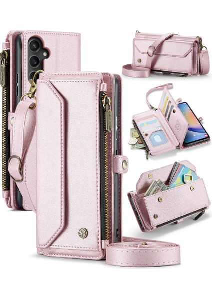 Samsung Galaxy A34 5g Için Crossbody Durumda Rfid Engelleme Cüzdan Kılıf Için (Yurt Dışından)