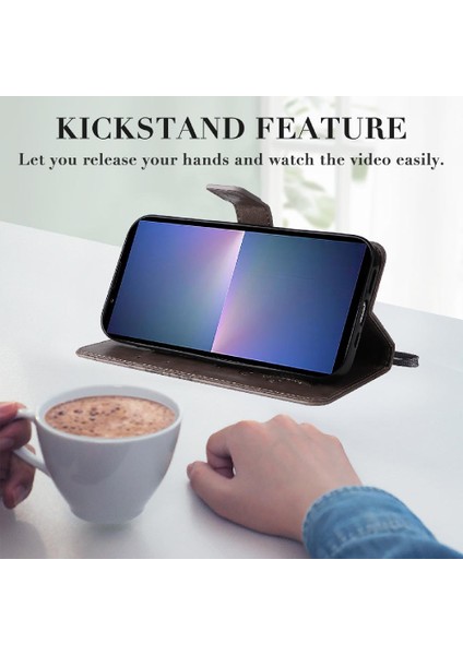 Sony Xperia 10 Vi Flip Kickstand Manyetik Kapak Pu Deri Kılıf ile (Yurt Dışından) modelleri