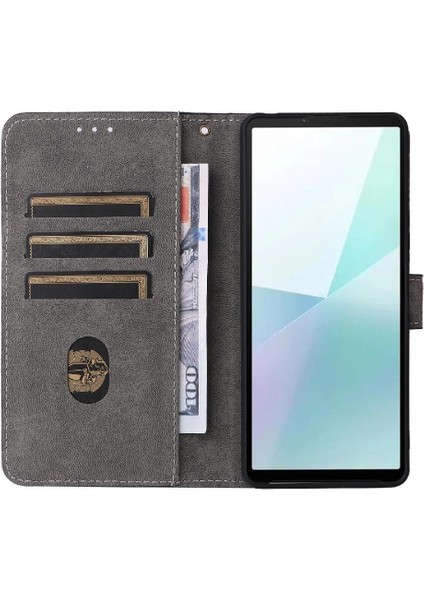 Sony Xperia 10 Vi Kart Yuvaları Için Kılıf Kapak Manyetik Kapatma Pu Deri (Yurt Dışından) modelleri