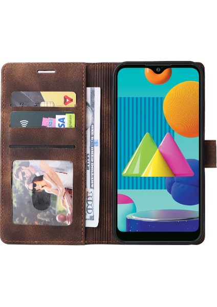 SZY Market Samsung Galaxy A02 Deri Kılıf Için Flip Case Basit Iş Cüzdan Flip (Yurt Dışından)