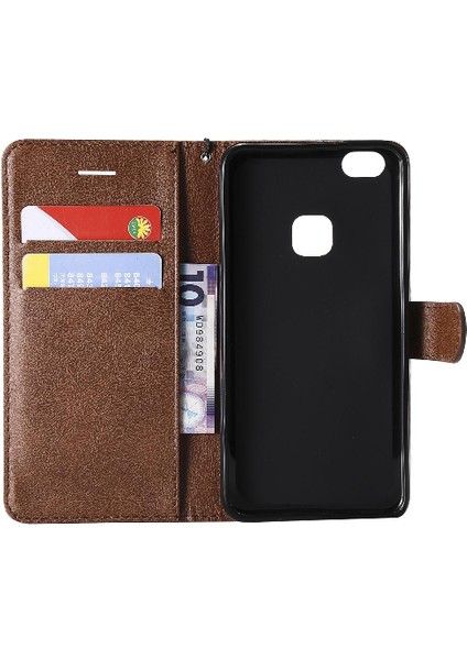 Kart Yuvası Klasik Düz Renk Iş ile Huawei P10 Lite Için Flip Case (Yurt Dışından) indirimleri