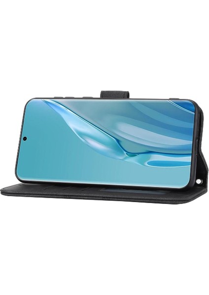 Huawei Için Flip Case P60 Pro Cüzdan Kılıf Kickstand Pu Deri Darbeye (Yurt Dışından)