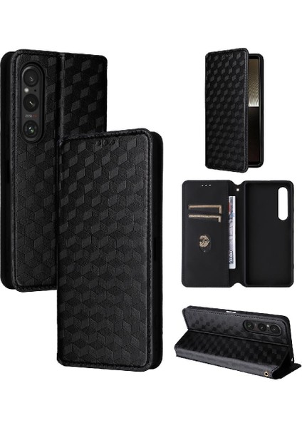 Sony Xperia 1 Vi Için Kılıf Cüzdan Kart Yuvaları Tutucu Pu Deri 3D (Yurt Dışından)