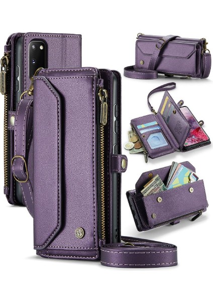 Kadınlar Için Crossbody Kılıf Samsung Galaxy S20 Cüzdan Kılıf Fermuar Faturaları (Yurt Dışından)