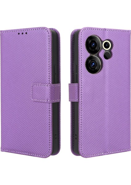 Tecno Camon 20 Premier 5g Manyetik Cüzdan Kickstand Kart Tutucu Için Kılıf (Yurt Dışından)