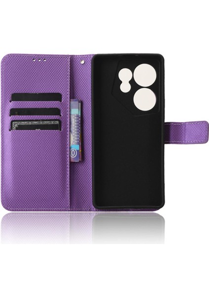 Tecno Camon 20 Premier 5g Manyetik Cüzdan Kickstand Kart Tutucu Için Kılıf (Yurt Dışından)