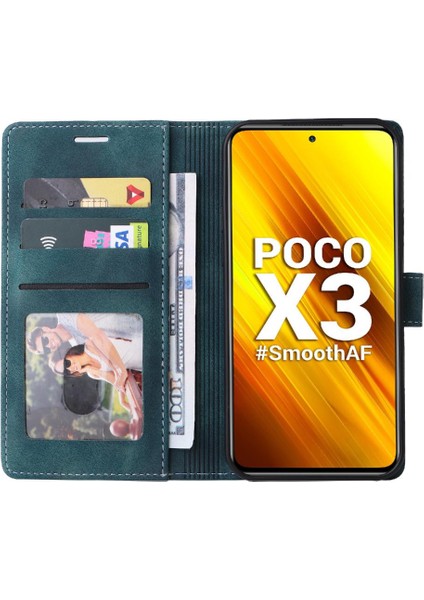Xiaomi Poco X3 Için Flip Case Basit Iş Darbeye Cüzdan Kapak Çevirin (Yurt Dışından) modelleri