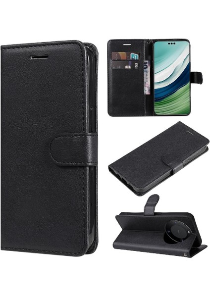 SZY Market Huawei Mate 60 Pro Için Flip Case Yüksek Kalite Deri Klasik Düz Renk (Yurt Dışından)