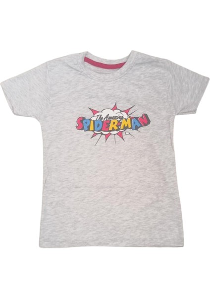 Spiderman Baskılı Erkek Çocuk T-Shirt