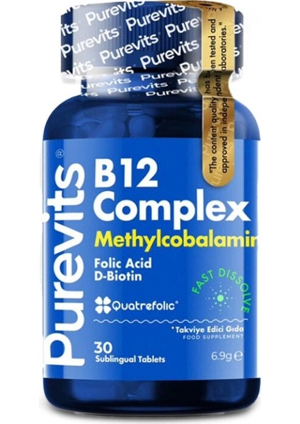 Vitamin B12 Complex Dilaltı 30 Adet Tablet