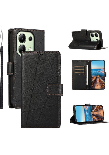 Xiaomi Redmi Not 13 Için Flip Case 4g Şok Emici Darbeye Üç (Yurt Dışından)