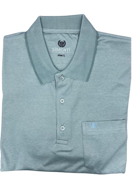 Yeni Sezon Simenti Kısa Kol Polo Yaka T-Shirt