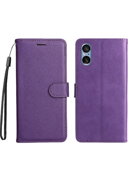 Kart Yuvası Klasik ile Sony Xperia 10VI Yüksek Kaliteli Deri Için Flip Case (Yurt Dışından)