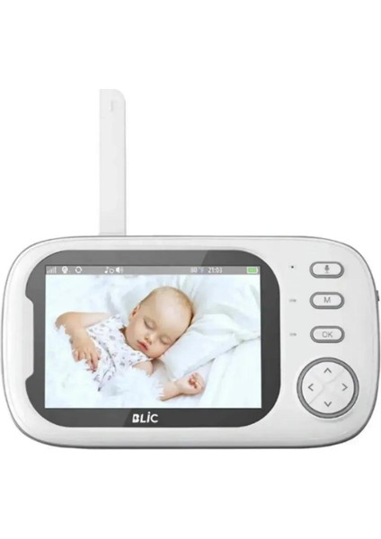 LCD Ekranlı Gecegörüşlü Bebek Monitörü Bebek Izlemekamerası Oda Sıcaklığı Kontrollü Kablosuz