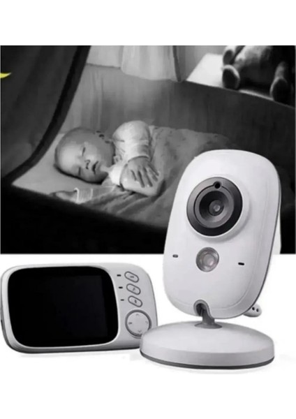 LCD Ekranlı Gecegörüşlü Bebek Monitörü Bebek Izlemekamerası Oda Sıcaklığı Kontrollü Kablosuz