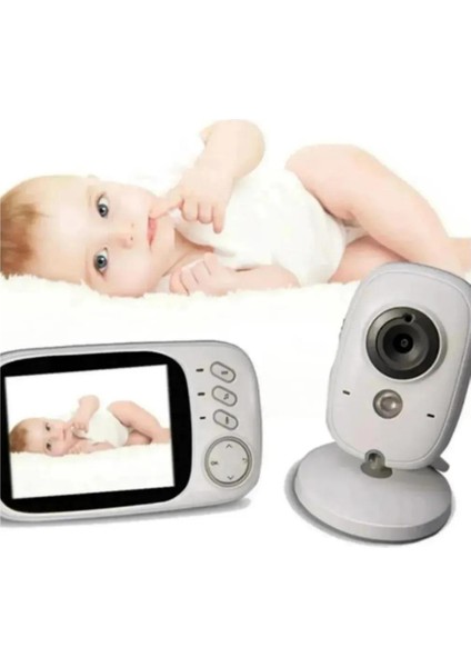 LCD Ekranlı Gecegörüşlü Bebek Monitörü Bebek Izlemekamerası Oda Sıcaklığı Kontrollü Kablosuz