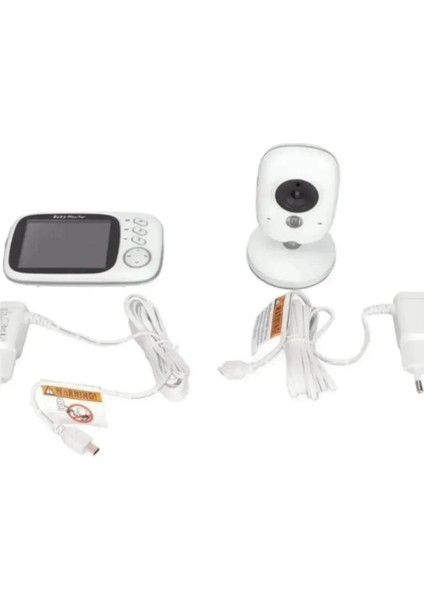 LCD Ekranlı Gecegörüşlü Bebek Monitörü Bebek Izlemekamerası Oda Sıcaklığı Kontrollü Kablosuz