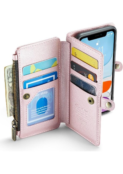 Kadınlar Için Crossbody Durumda iphone 11 Fermuar Faturaları Yuvası Cüzdan Durumda Kart (Yurt Dışından) indirimleri
