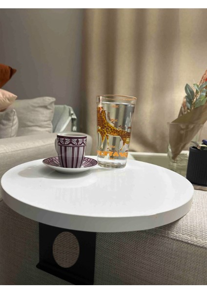 Sedaş Living Units Yan Sehpa Koltuk Yanı Sehpa Kola Monteli Ayarlanabilir Tepsi 31 cm Genişlik Dekoratif Modern Tepsi