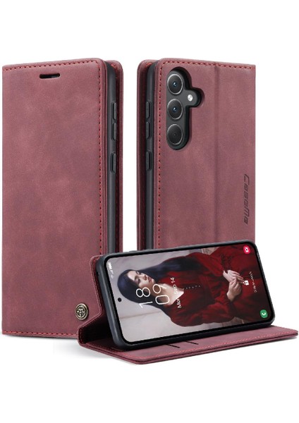 Samsung Galaxy A35 5g Için Flip Case Vintage Pu Deri Cüzdan Kılıf Kartı (Yurt Dışından)