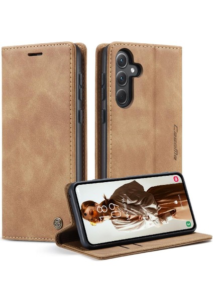 Samsung Galaxy A35 5g Için Flip Case Vintage Pu Deri Cüzdan Kılıf Kartı (Yurt Dışından)
