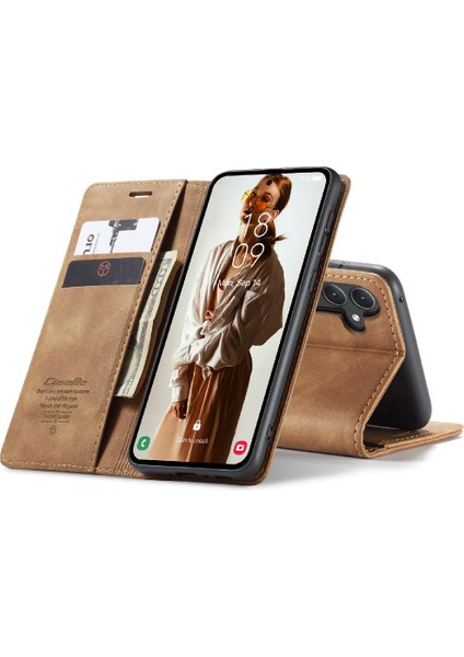 Samsung Galaxy A35 5g Için Flip Case Vintage Pu Deri Cüzdan Kılıf Kartı (Yurt Dışından) modelleri
