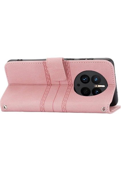 Huawei Mate 50 Pro Için Flip Case Manyetik Kapatma Pu Deri Cüzdan Kılıf (Yurt Dışından)