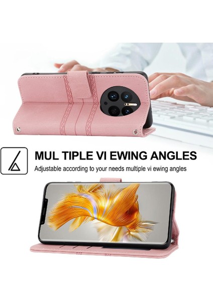 Huawei Mate 50 Pro Için Flip Case Manyetik Kapatma Pu Deri Cüzdan Kılıf (Yurt Dışından)
