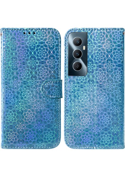 Realme C65 4g Glitter Renkli Standı Tutucu Cüzdan Kılıf Kart Için Flip Case (Yurt Dışından)