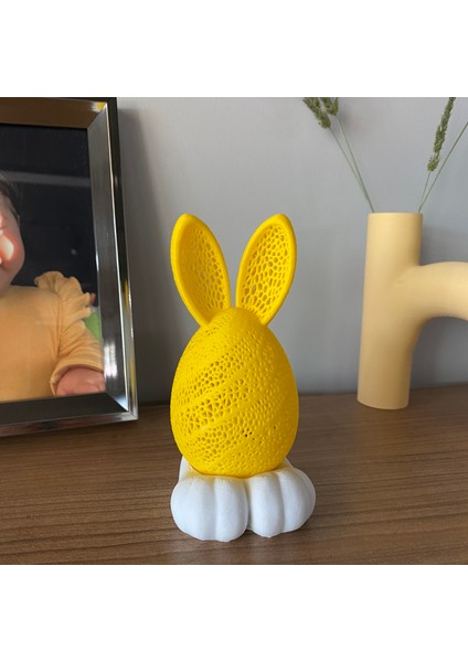 Tavşan Tealight Mumluk Dekoratif Tavşan Obje Renkli Tavşanlar Mum Hediyeli Paskalya Figür