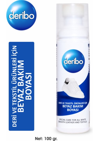 Beyaz Spor Deri ve Kumaş Ayakkabı Boyası. 100ML.