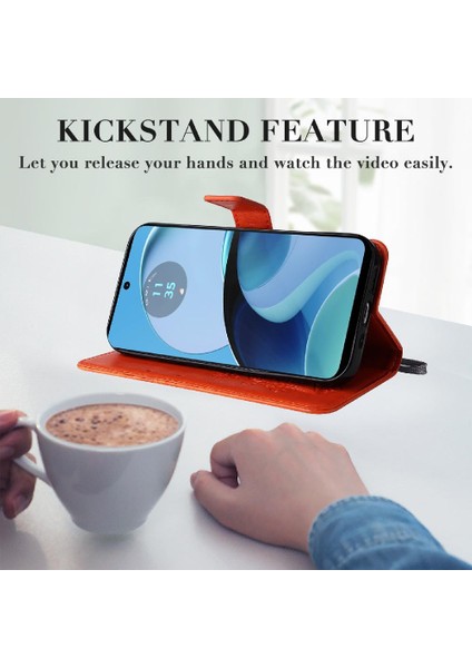 Motorola Moto G14 4g Flip Kickstand Manyetik Kapak Için Kılıf Kart Yuvası ile (Yurt Dışından) indirimleri