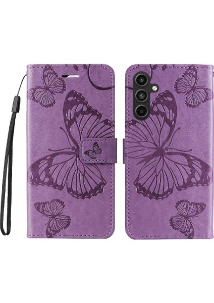 Samsung Galaxy A15 Flip Kickstand Manyetik Kapak Kart Yuvası ile (Yurt Dışından)
