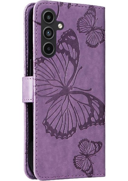 Samsung Galaxy A15 Flip Kickstand Manyetik Kapak Kart Yuvası ile (Yurt Dışından)