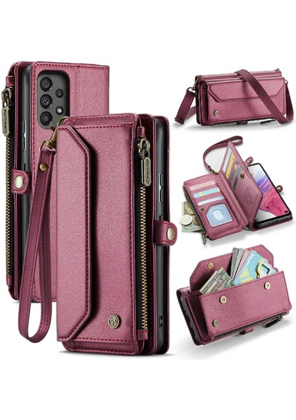 Samsung Galaxy A53 5g Için Crossbody Durumda Rfid Engelleme Kart Tutucu Kılıf (Yurt Dışından)