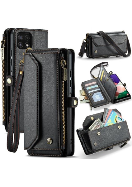 Samsung Galaxy A22 Için Crossbody Durumda 5g Kart Tutucu Cüzdan Kılıf Kadınlar Için (Yurt Dışından)