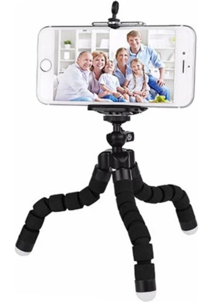 Süngerli Ahtapot Tripod Telefon Tutucu Mavi 27 cm