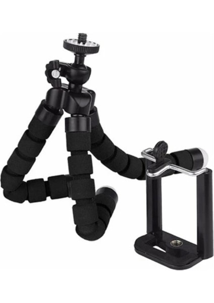 Süngerli Ahtapot Tripod Telefon Tutucu Mavi 27 cm