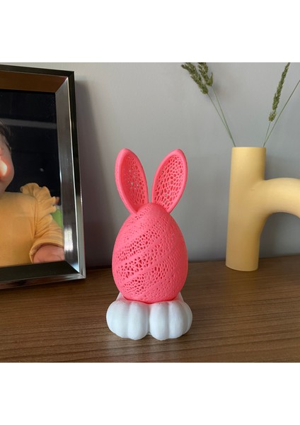 Tavşan Tealight Mumluk Dekoratif Tavşan Obje Renkli Tavşanlar Mum Hediyeli Paskalya Figür