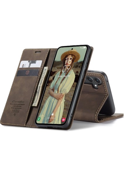 Samsung Galaxy A35 5g Için Flip Case Vintage Pu Deri Cüzdan Kılıf Kartı (Yurt Dışından) modelleri