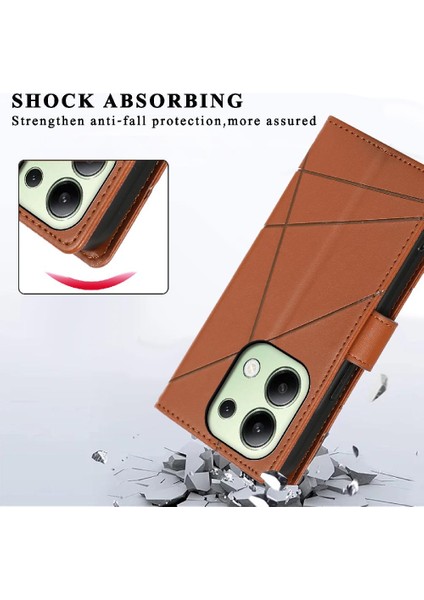 Xiaomi Redmi Not 13 Için Flip Case 4g Şok Emici Darbeye Üç (Yurt Dışından)