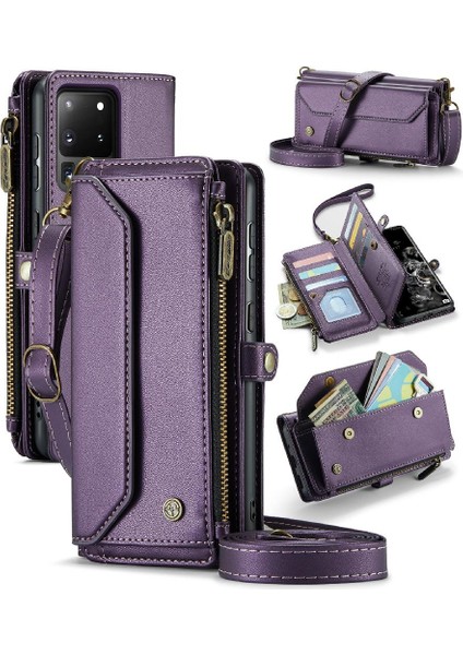 Samsung Galaxy S20 Ultra Rfid Engelleme Kart Tutucu Kılıf Için Crossbody Durumda (Yurt Dışından)