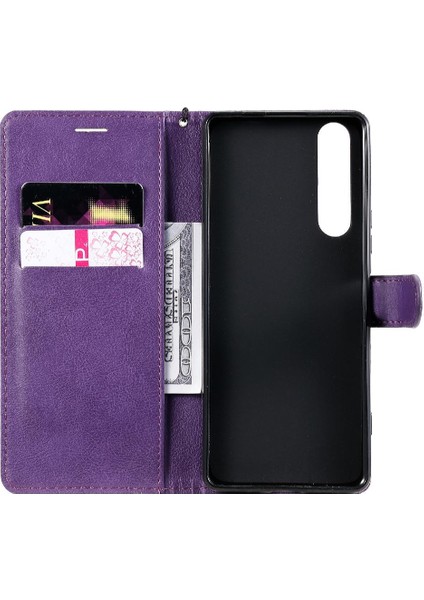 Kart Yuvası Klasik ile Sony Xperia1 Ii Yüksek Kaliteli Deri Için Flip Case (Yurt Dışından)