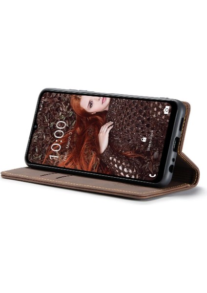 SZY Market Samsung Galaxy A12 5g Manyetik Kapatma Darbeye Vintage Pu Için Flip Case (Yurt Dışından)