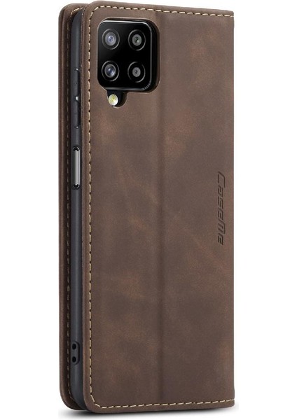 SZY Market Samsung Galaxy A12 5g Manyetik Kapatma Darbeye Vintage Pu Için Flip Case (Yurt Dışından)