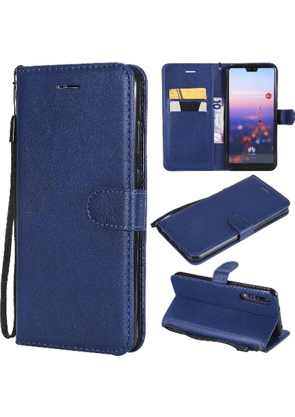 Huawei P20 Pro Için Flip Case Yüksek Kalite Deri Iş Cüzdan Telefon (Yurt Dışından)