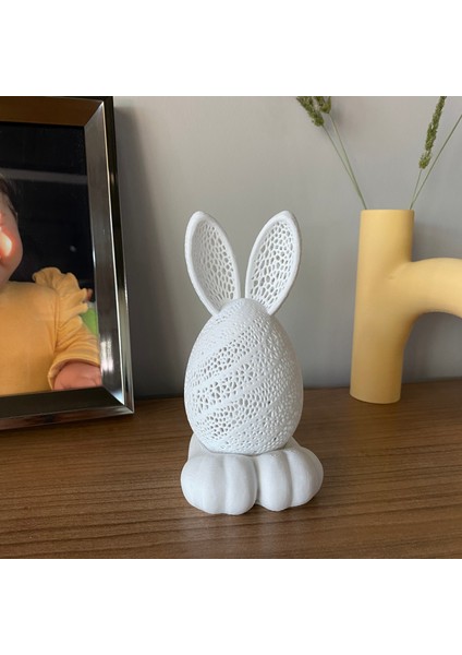 Tavşan Tealight Mumluk Dekoratif Tavşan Obje Renkli Tavşanlar Mum Hediyeli Paskalya Figür