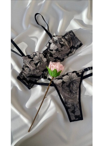 Blackrose Kadın Çiçekli Bralet Takım