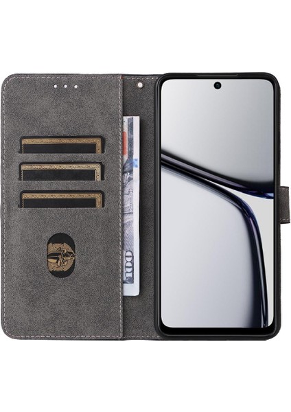 Realme C65 Pu Deri Kart Yuvaları Için Kılıf Kapak Manyetik Kapatma Flip Rfid (Yurt Dışından) fiyatları