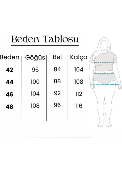 Even Plus Size Lacivert Karpuz Kollu Büyük Beden Elbise 42 Beden